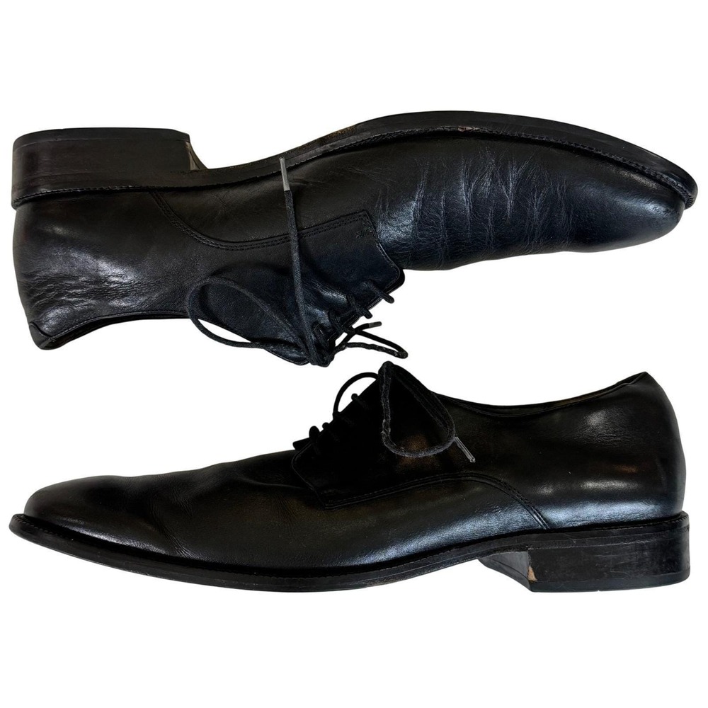 Cole Haan Black Leather Cap Toe Derby Dress Shoes 13M Men's Lace-Up Oxford
